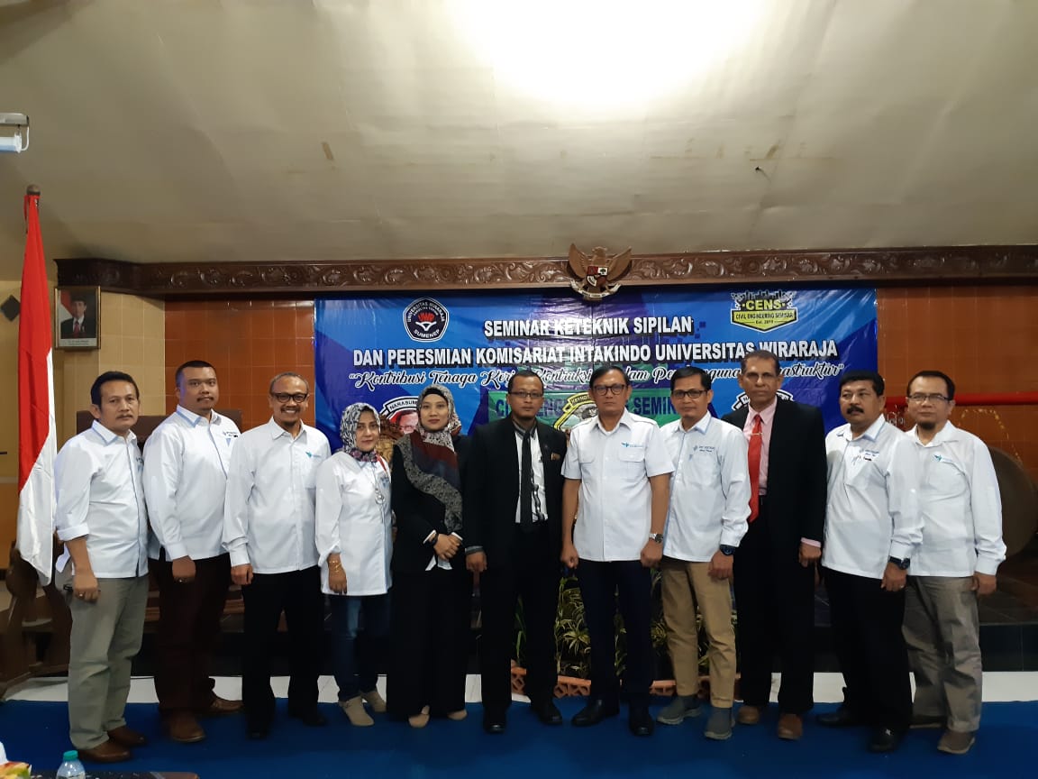 CIVIL ENGINEERING SEMINAR (CENS) 2018 FAKULTAS TEKNIK WIRARAJA DAN PERESMIAN KOMISARIAT INTAKINDO WIRARAJA