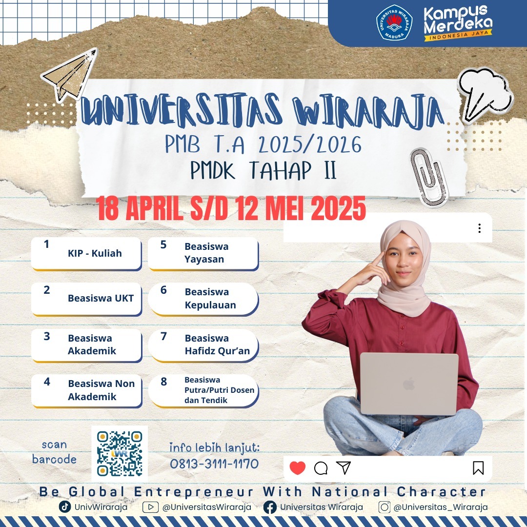 PENERIMAAN MAHASISWA BARU FAKULTAS TEKNIK UNIVERSITAS WIRARAJA T.A 2025/2026